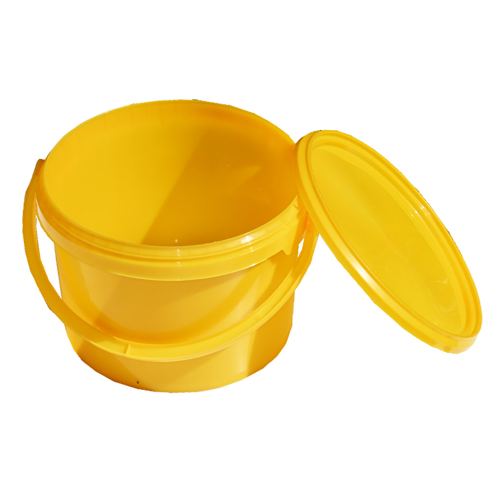 Secchiello per miele in plastica 4 kg giallo