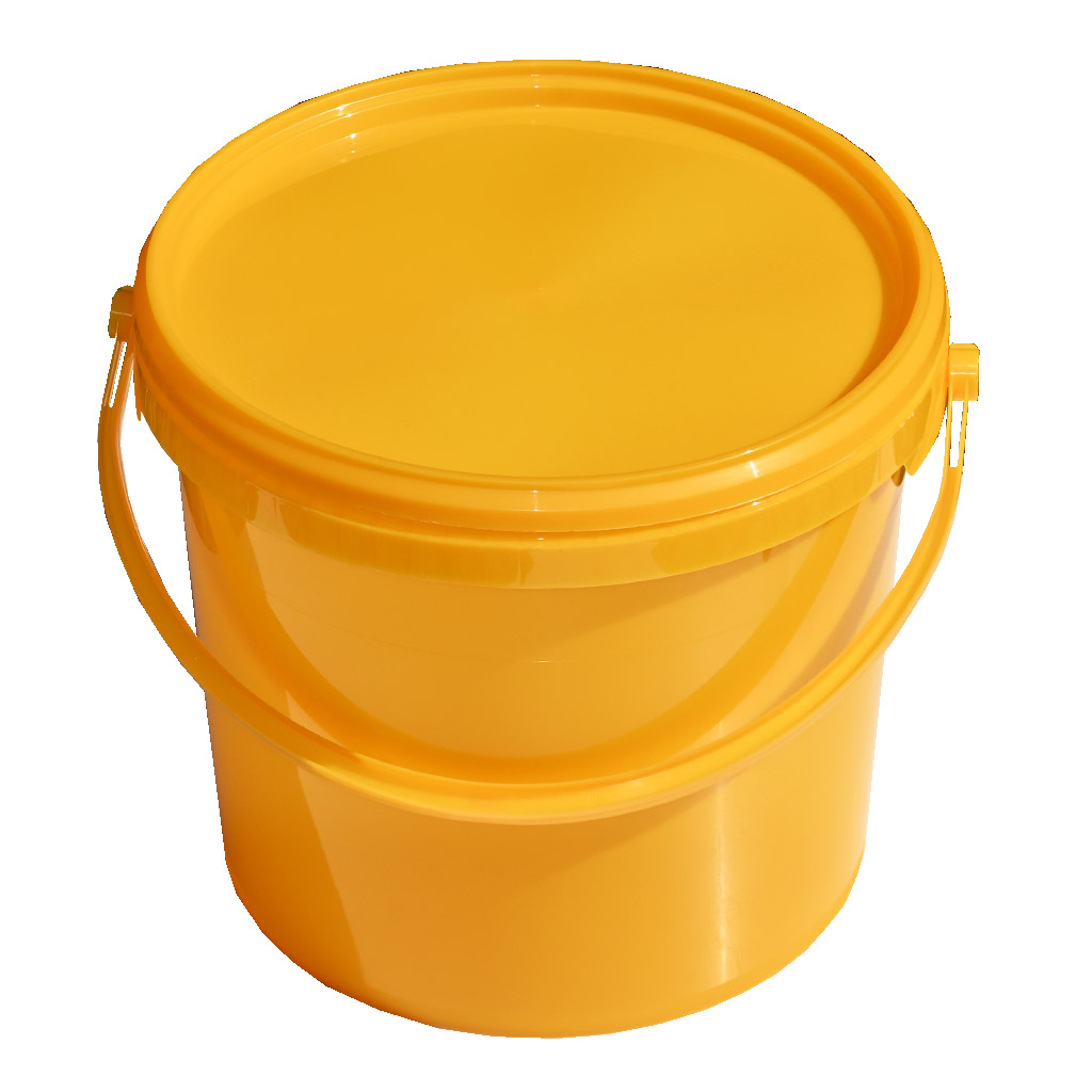 Secchiello per miele in plastica 7 kg giallo
