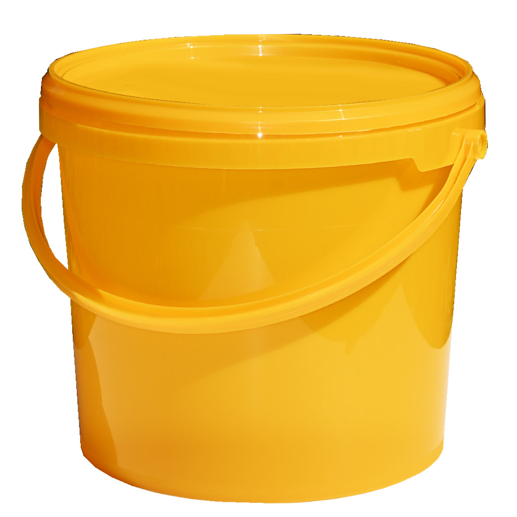 Secchiello per miele in plastica 7 kg giallo
