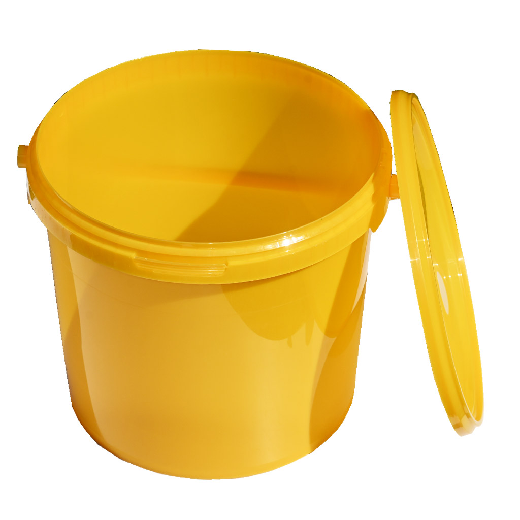 Secchiello per miele in plastica 7 kg giallo