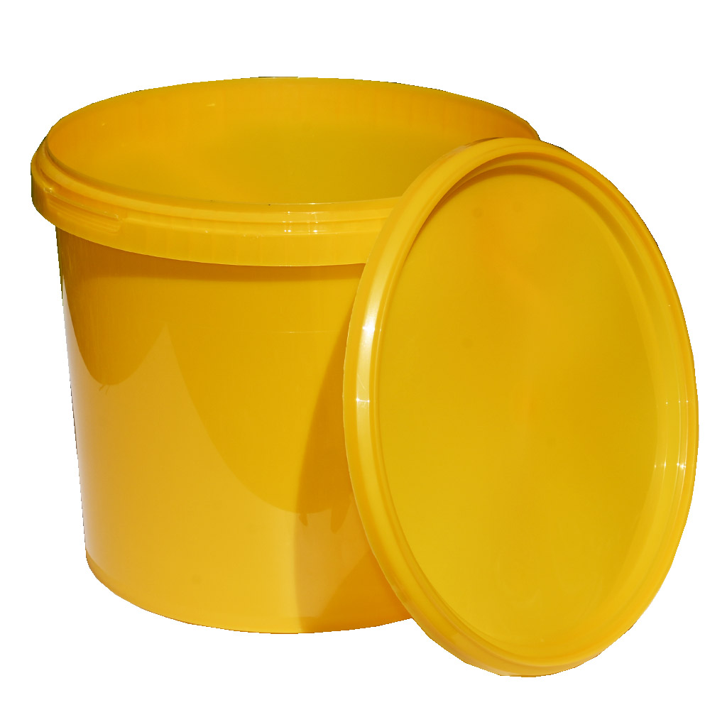 Secchiello per miele in plastica 7 kg giallo