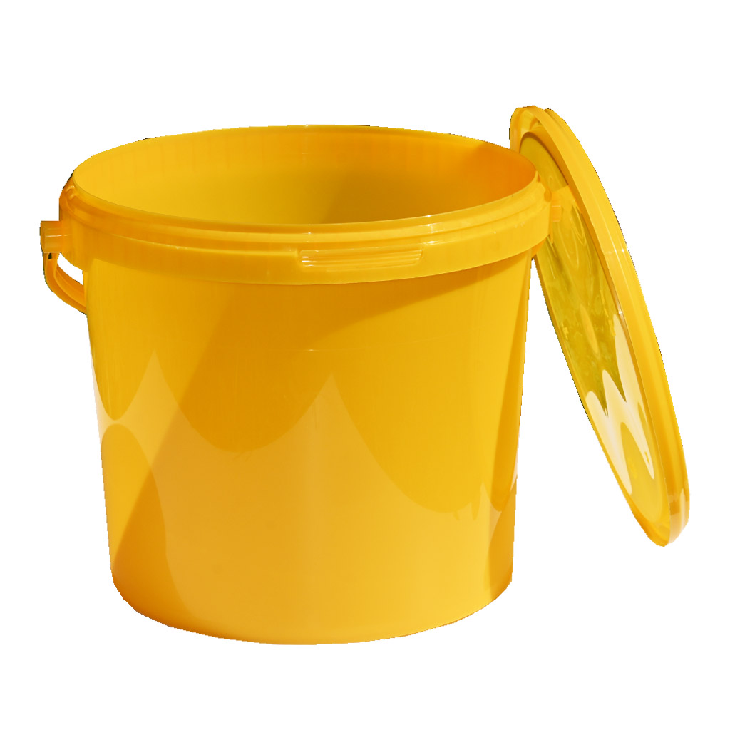 Secchiello per miele in plastica 7 kg giallo