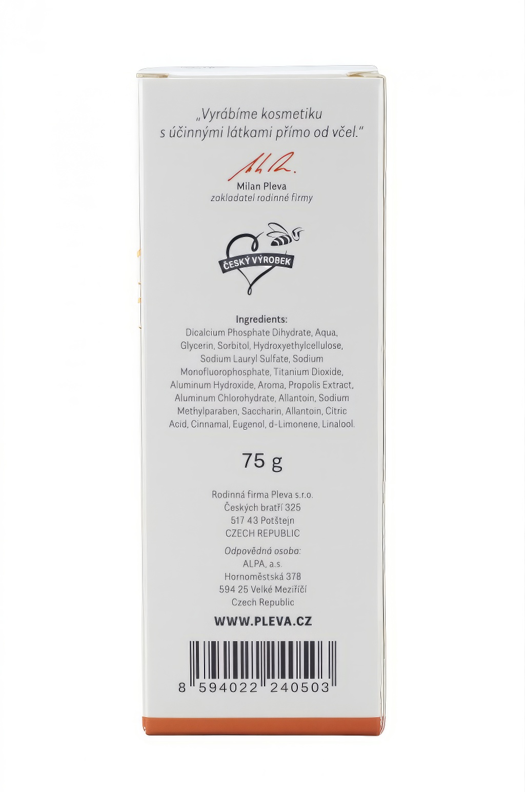 Dentifricio Pleva con propoli - 75 g
