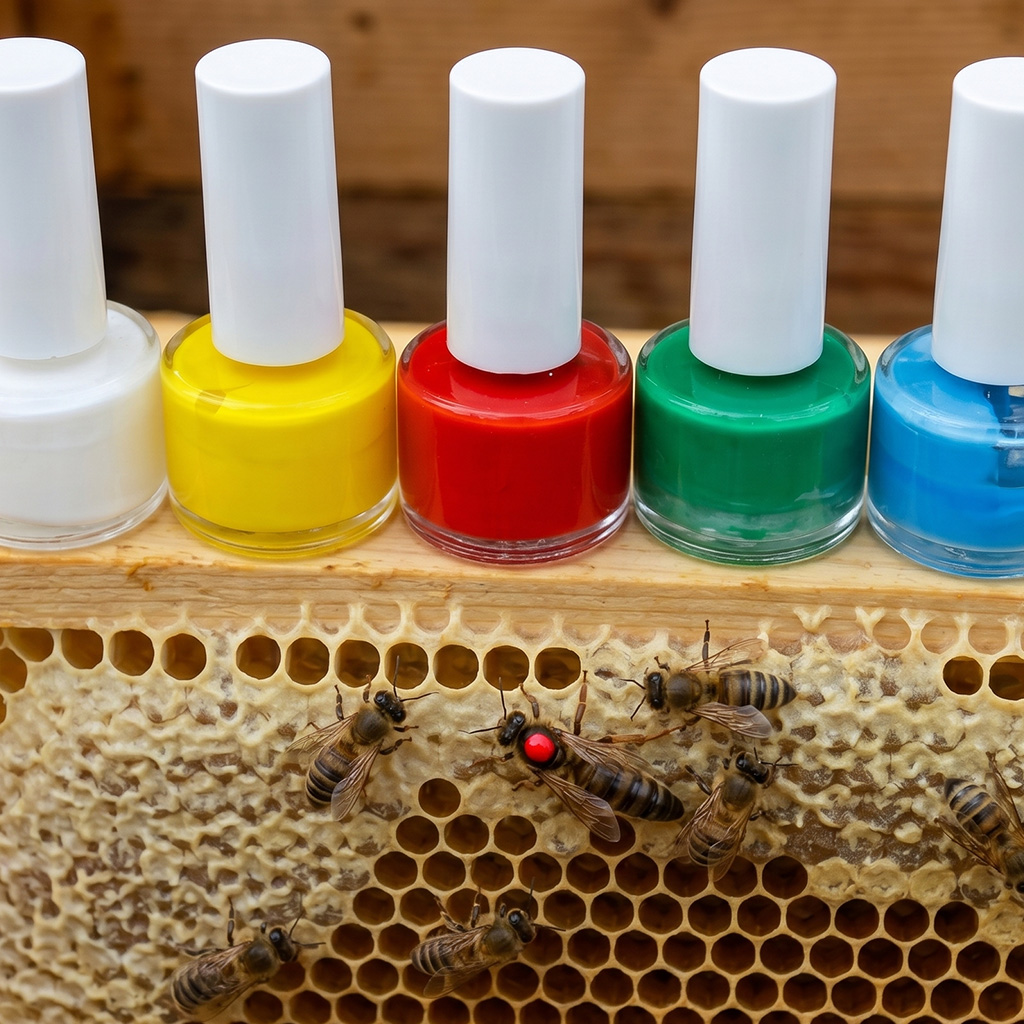 Vernice colorata per marcare le api regine - flaconcino
