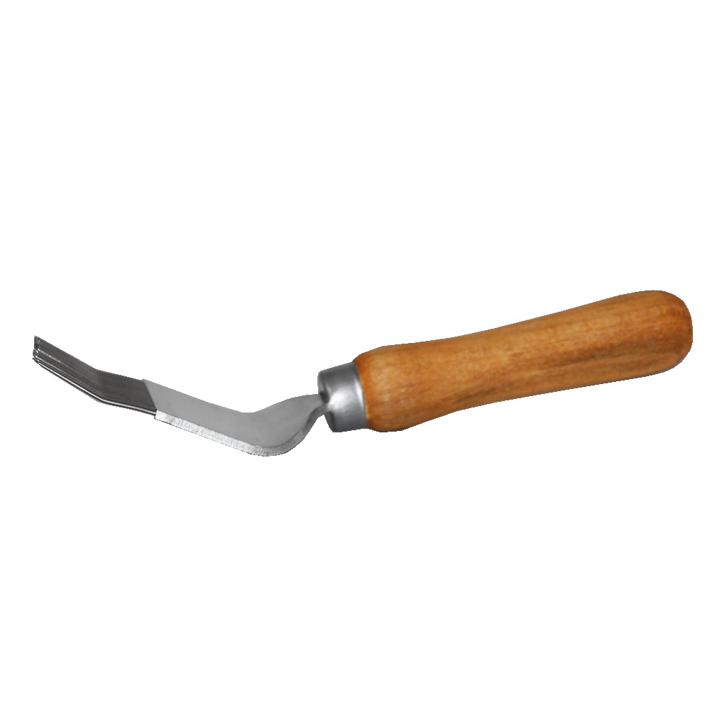 Forchetta per disopercolatura - manico in legno - 19 aghi