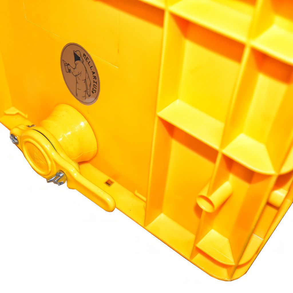 Vassoio per disopercolatura con supporto Mellarius - vasca in plastica - acciaio inox