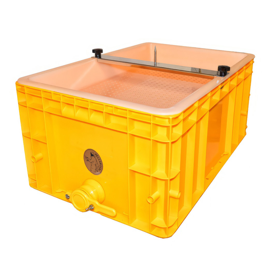 Vassoio per disopercolatura con supporto Mellarius - vasca in plastica - acciaio inox