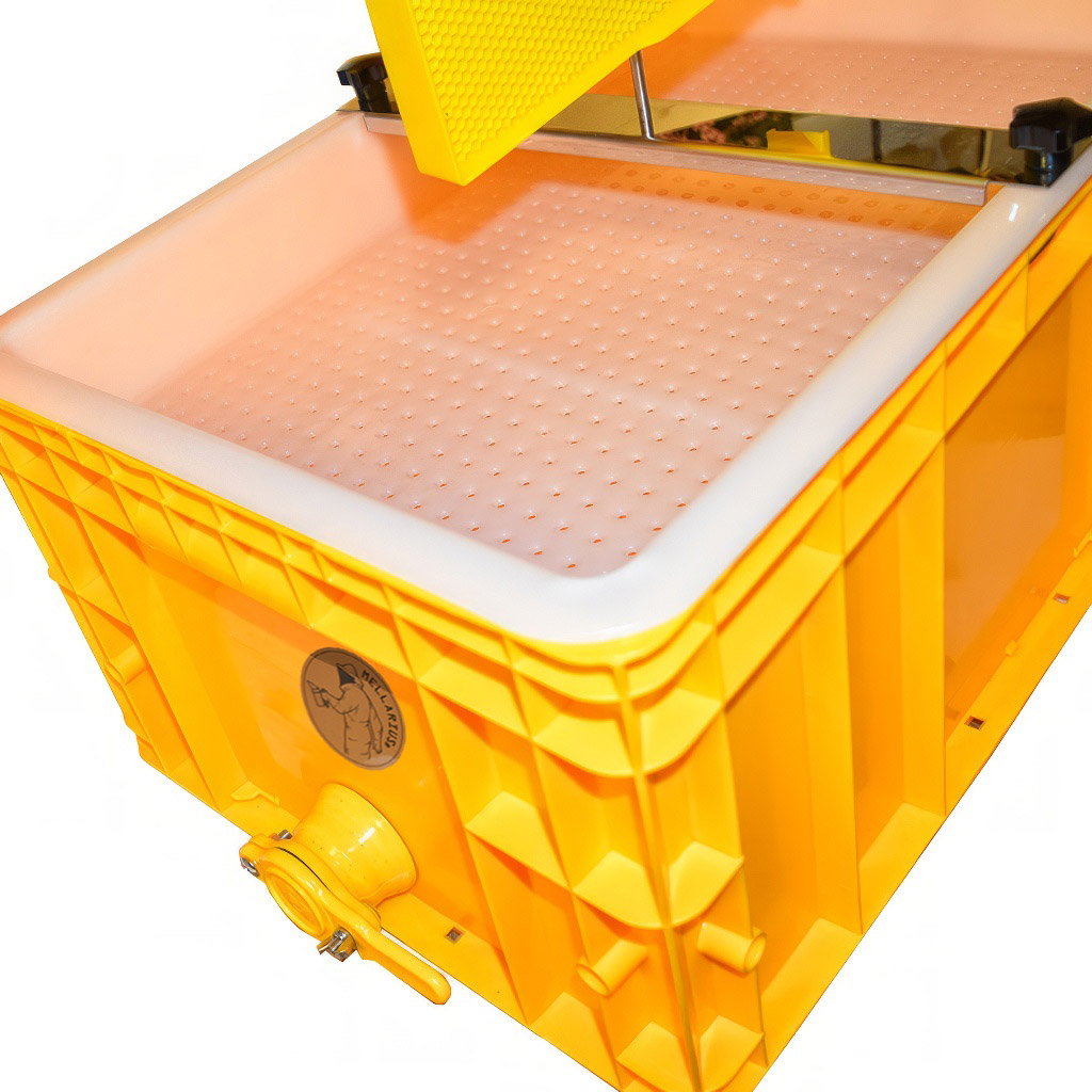 Vassoio per disopercolatura con supporto Mellarius - vasca in plastica - acciaio inox