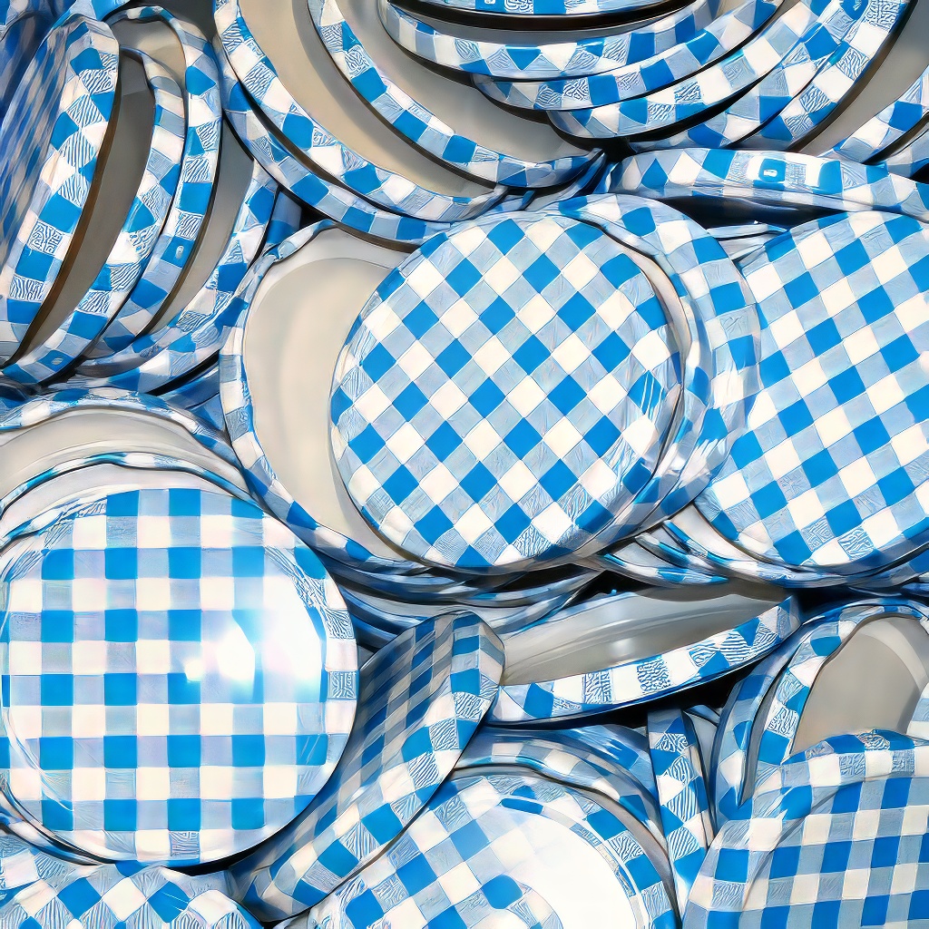 Coperchio per barattolo TO 82 - Karo blu - 700 pezzi - scatola intera