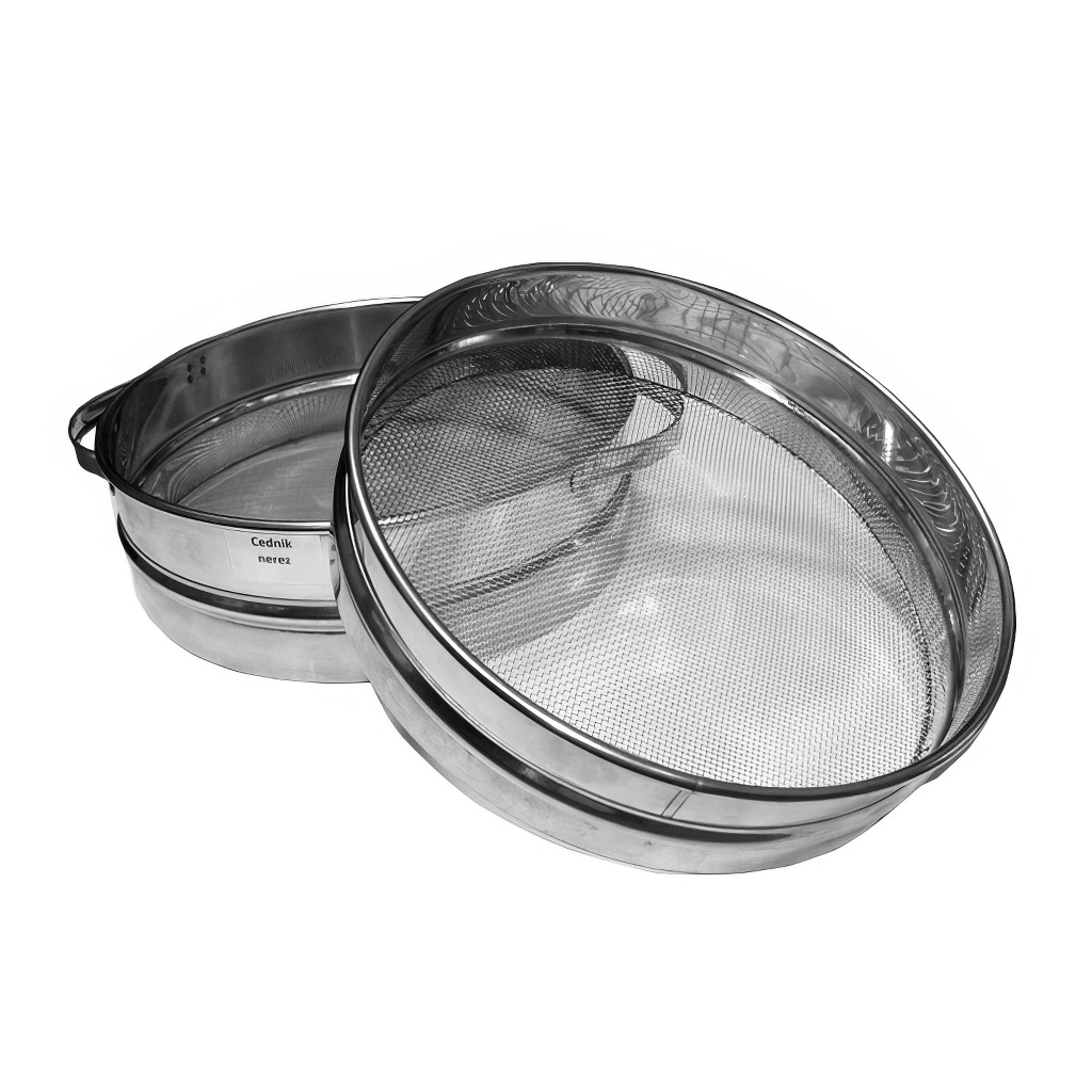 Filtro (setaccio) doppio rotondo in acciaio inox 23 cm con manici