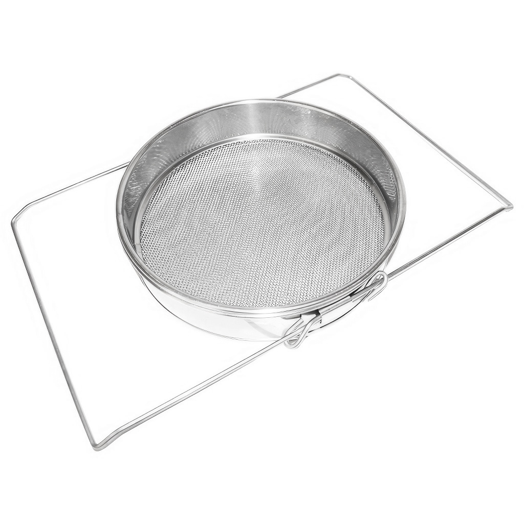 Doppio filtro (setaccio) in acciaio inox 24 cm con impugnature DE 4