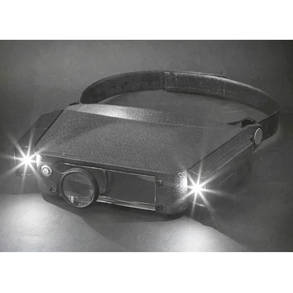 Lente d'ingrandimento frontale con illuminazione - da testa