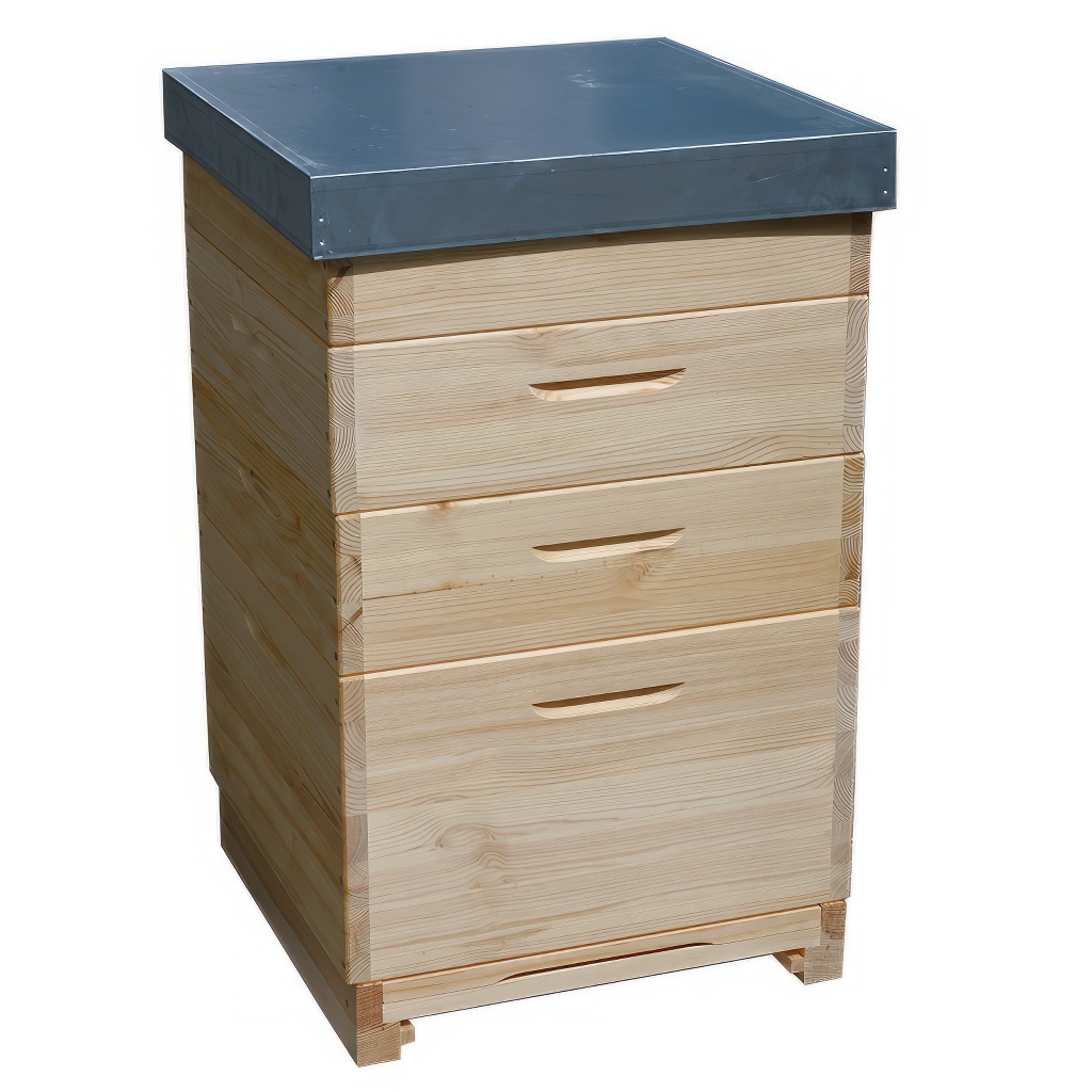 Arnia in legno Dadant US per 12 telaini - 1x 285 + 3x 141