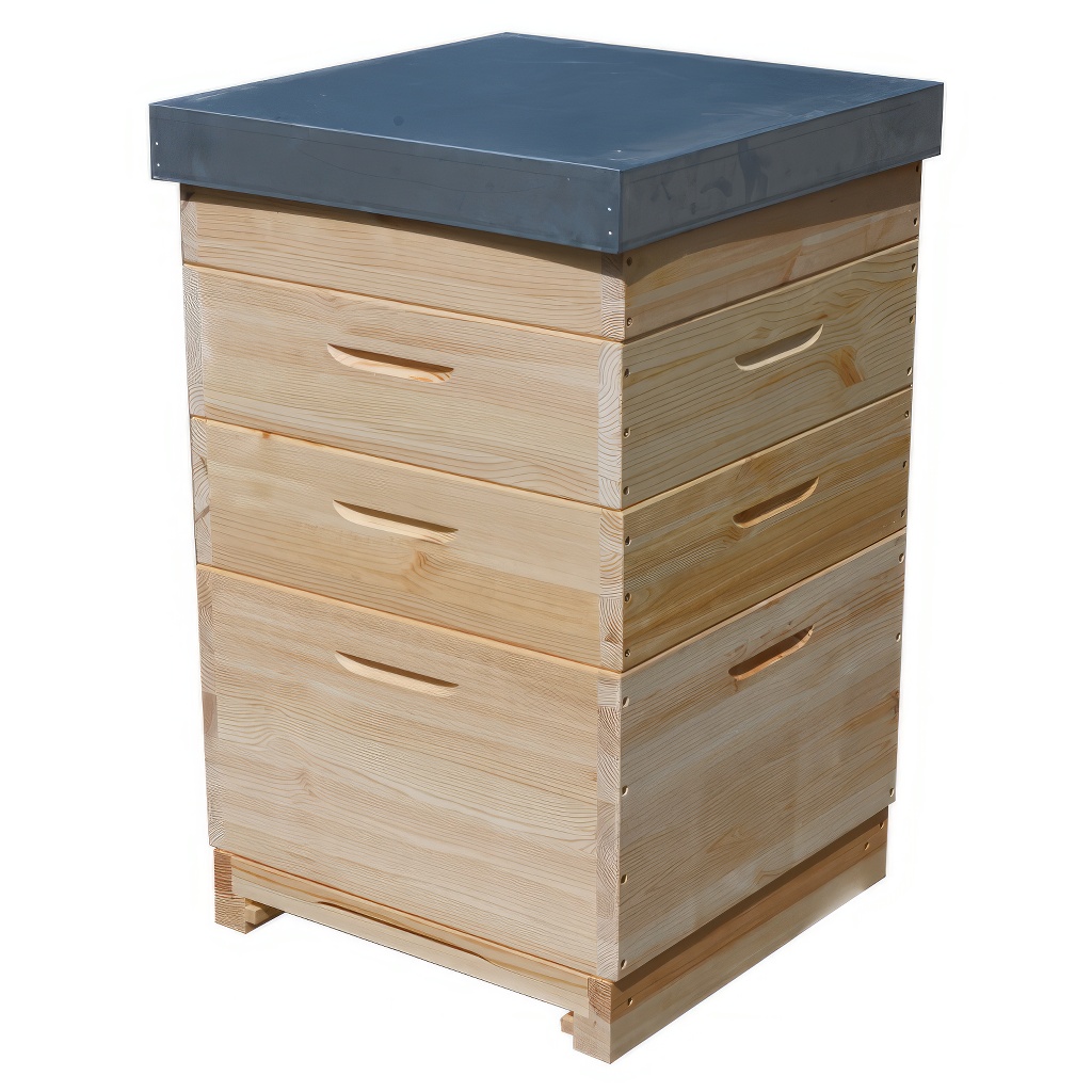 Arnia in legno Dadant US per 12 telaini - 1x 285 + 3x 141