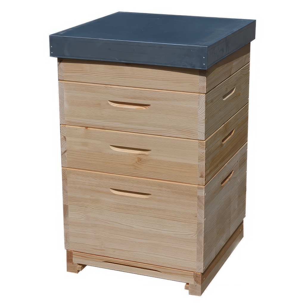 Arnia in legno Dadant US per 12 telaini - 1x 285 + 3x 141