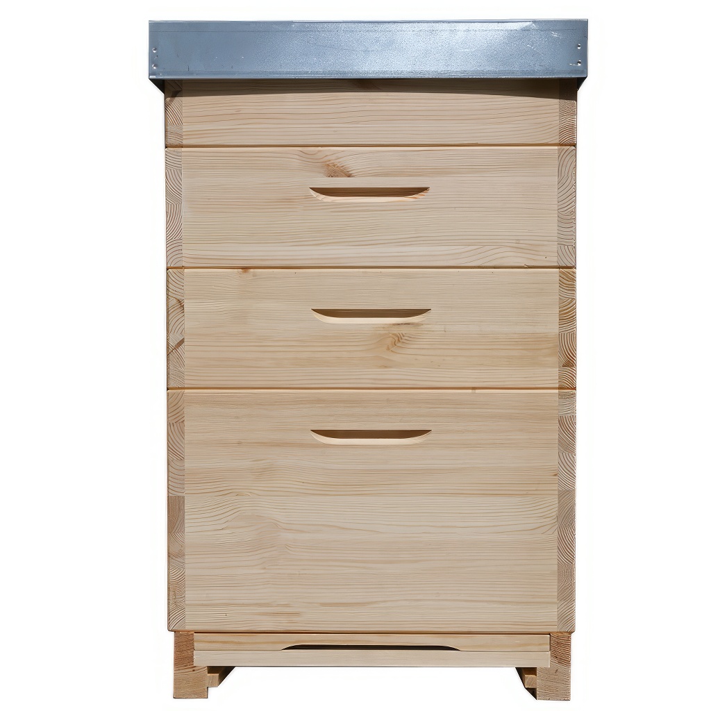 Arnia in legno Dadant US per 12 telaini - 1x 285 + 3x 141