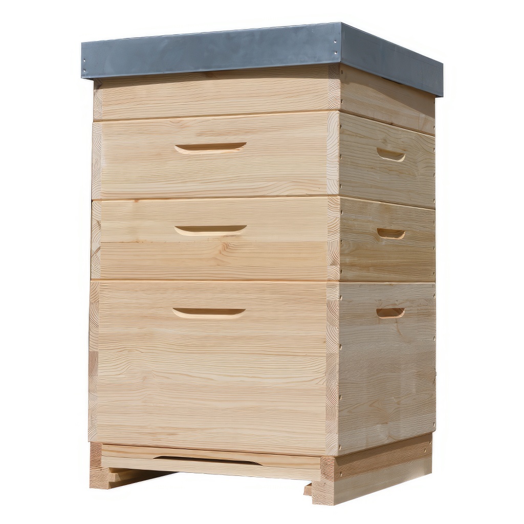 Arnia in legno Dadant US per 12 telaini - 1x 285 + 3x 141