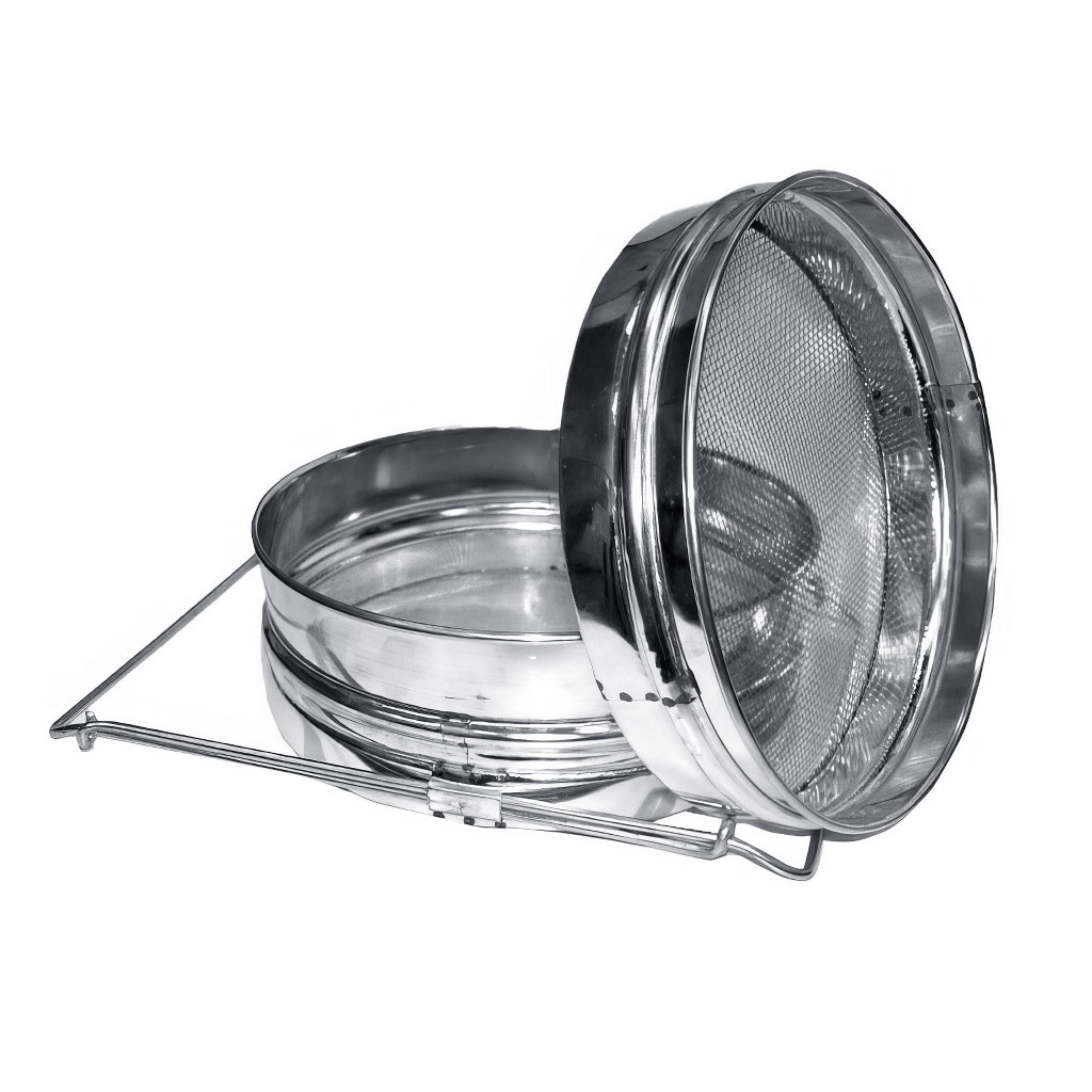 Filtro (setaccio) doppio strato stagnato 21 cm con manici