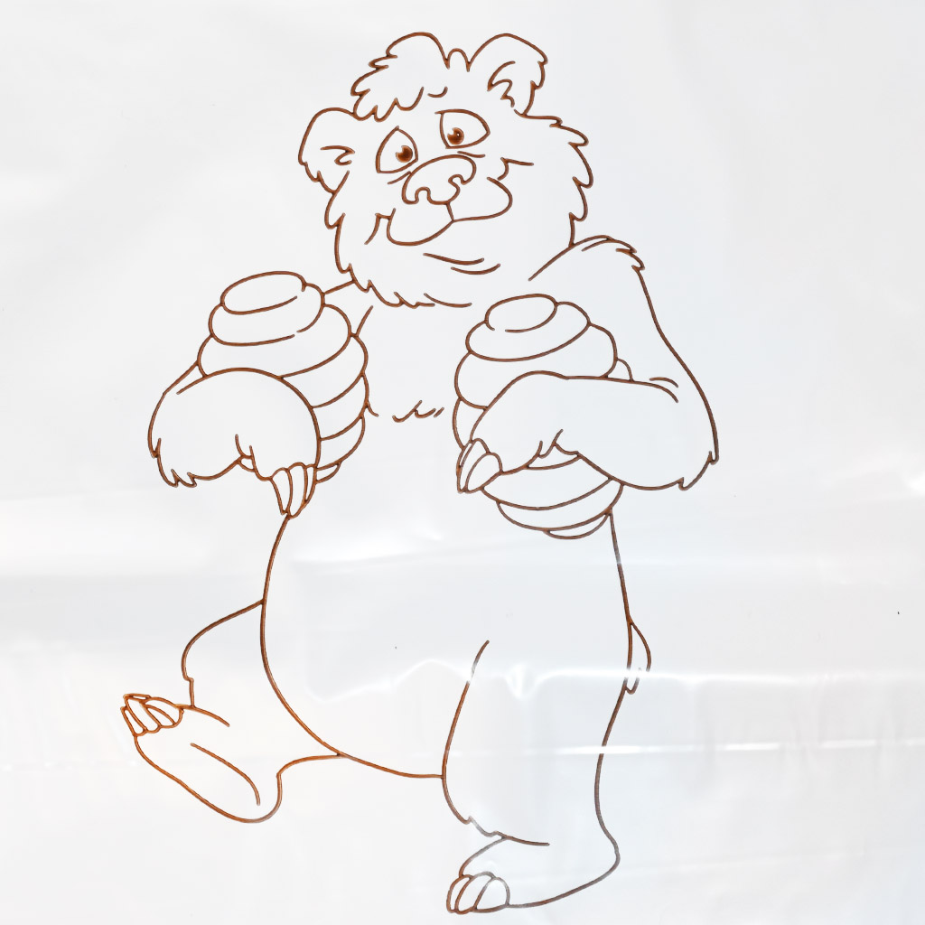 Sacchetti di plastica con orso 30×35 cm - 50 pezzi