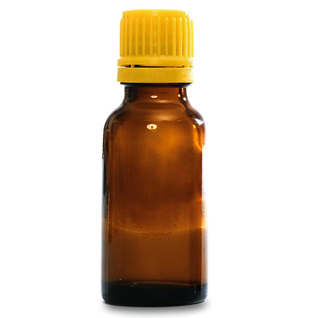 Boccetta di vetro marrone da 20 ml con contagocce
