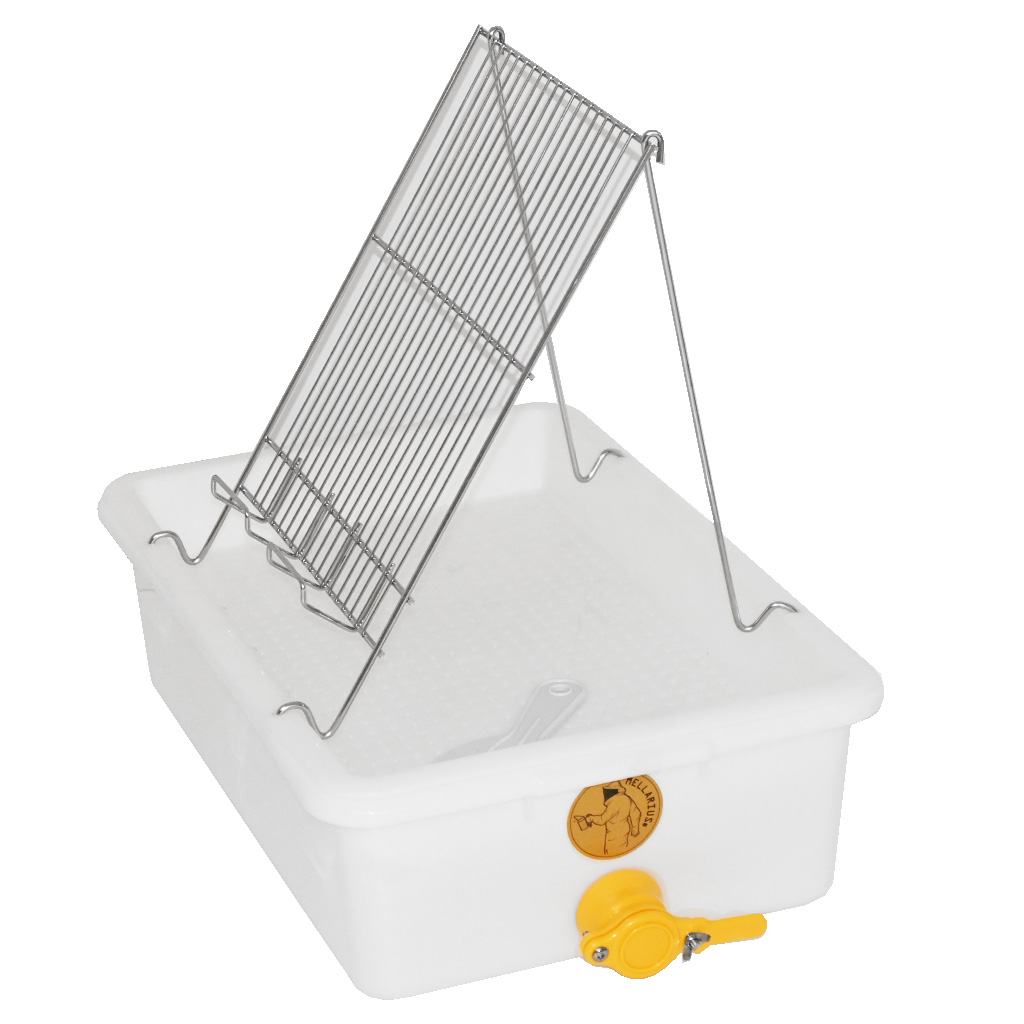 Vassoio per disopercolatura Mellarius - 1 telaio - vasca in plastica - acciaio inox