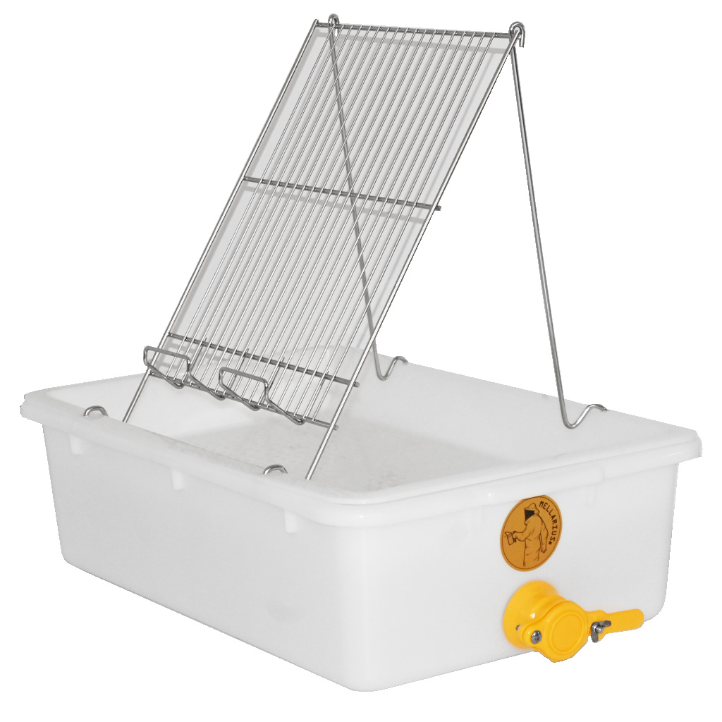 Vassoio per disopercolatura Mellarius - 1 telaio - vasca in plastica - acciaio inox