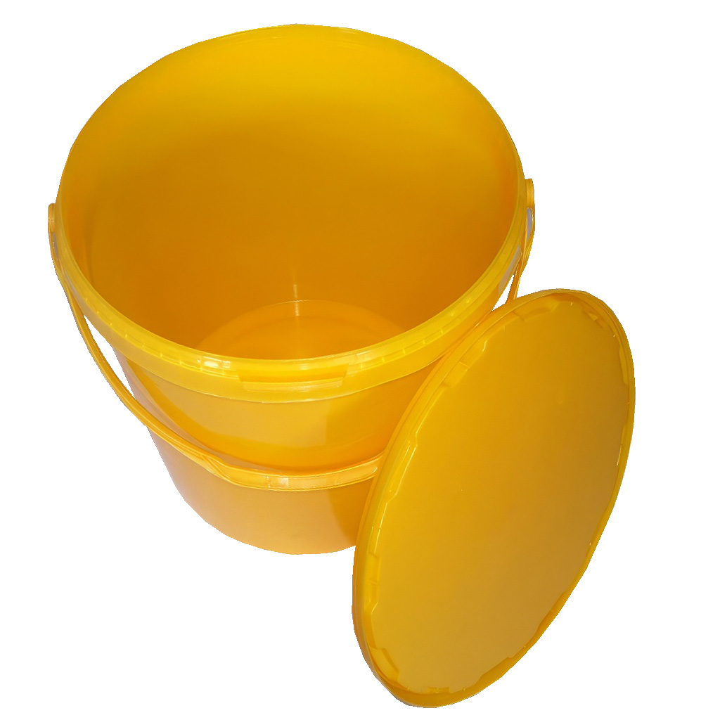 Contenitore per miele in plastica 25 kg giallo