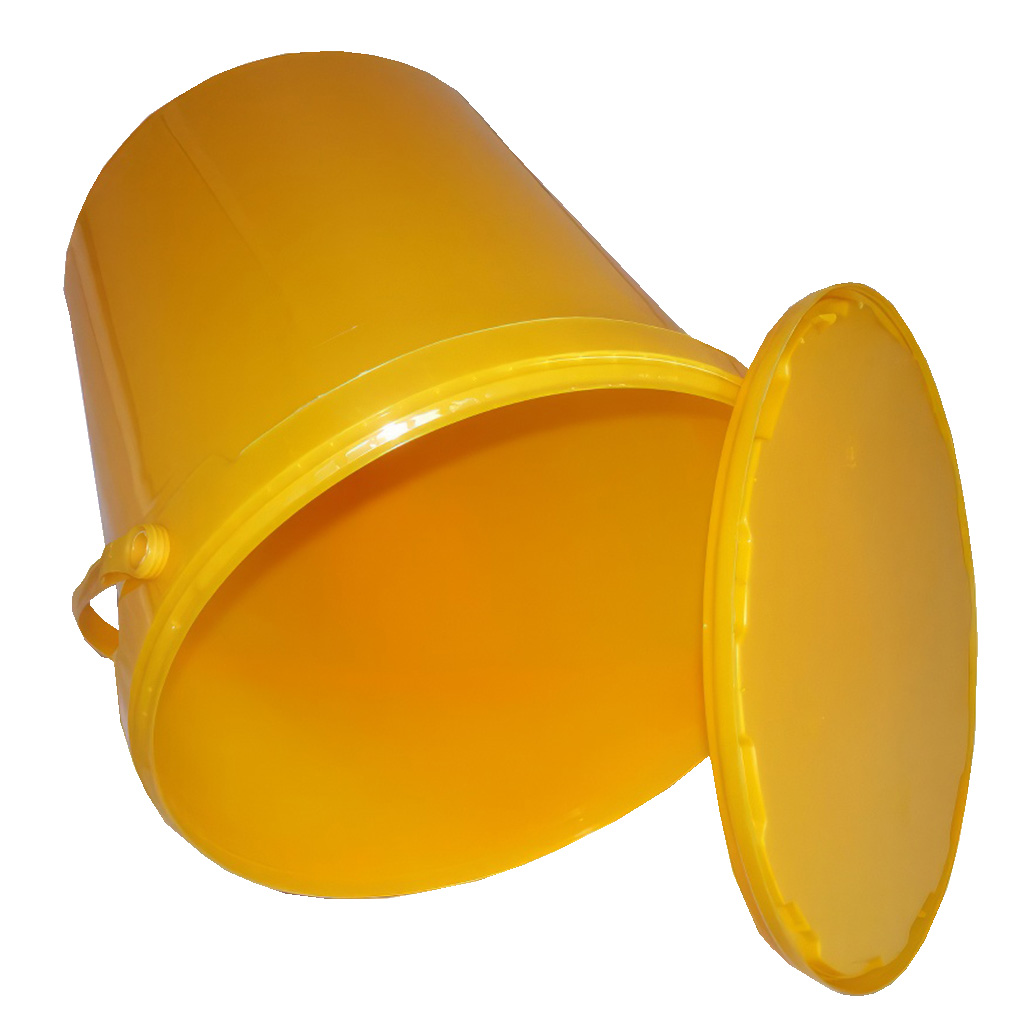 Contenitore per miele in plastica 25 kg giallo
