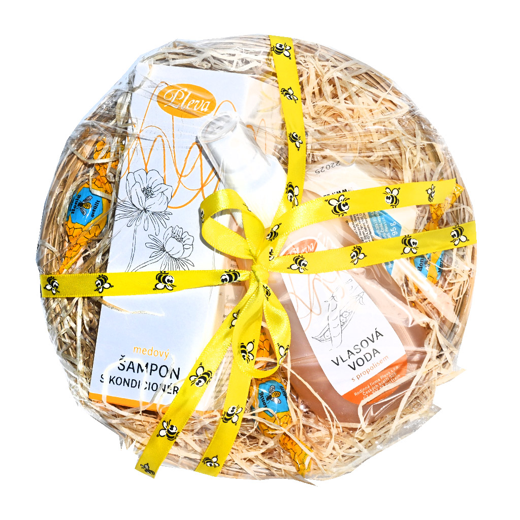 Cestino regalo Pleva con cosmetico per capelli II