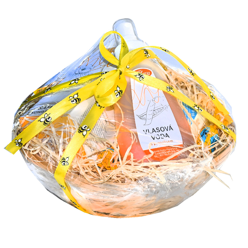 Cestino regalo Pleva con cosmetico per capelli II