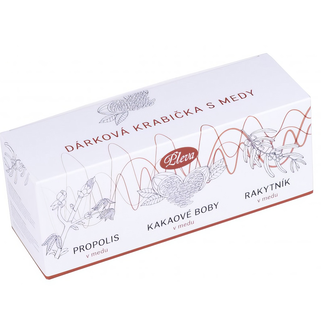 Mieli Pleva - propoli, fave di cacao e olivello spinoso nel miele - 3 x 170 g