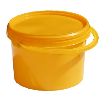 Secchiello per miele in plastica 4 kg giallo