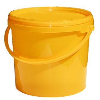 Secchiello per miele in plastica 7 kg giallo