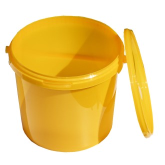 Secchiello per miele in plastica 7 kg giallo