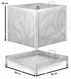 Fonditore di cera in acciaio inox con generatore di vapore 62 x 62 cm