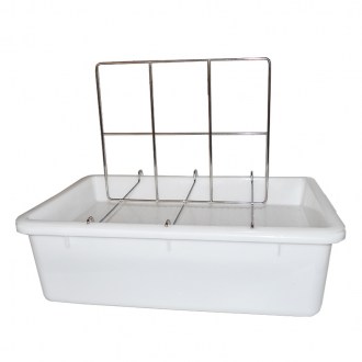 Vassoio per disopercolatura Mellarius - 2 telaini - vasca in plastica - acciaio inox