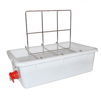 Vassoio per disopercolatura Mellarius - 2 telaini - vasca in plastica - acciaio inox