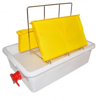 Vassoio per disopercolatura Mellarius - 2 telaini - vasca in plastica - acciaio inox