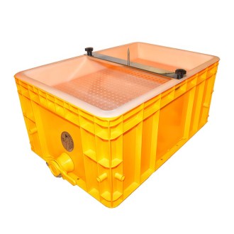 Vassoio per disopercolatura con supporto Mellarius - vasca in plastica - acciaio inox