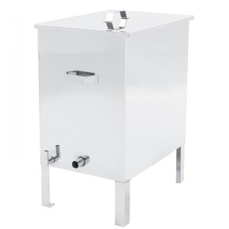 Scioglitore di cera con fornello a gas Mellarius - acciaio inox - grande