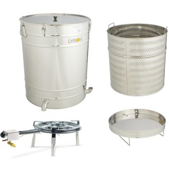 Caldaia per la fusione della cera a barile Lysoň 200l + bruciatore a gas