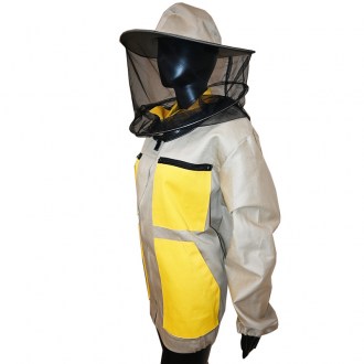 Camiciotto da apicoltore beige, taglie: S-XXXL