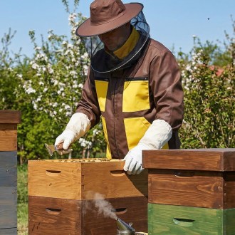 Camiciotto da apicoltore marrone, taglie: S-XXXL - CZ