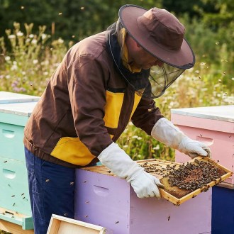 Camiciotto da apicoltore marrone, taglie: S-XXXL - CZ