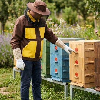 Camiciotto da apicoltore marrone, taglie: S-XXXL - CZ