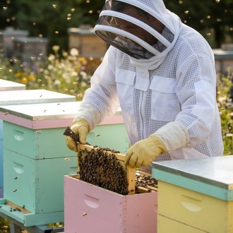Camiciotto da apicoltore professionale con maschera taglia: S-XXL