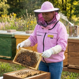 Camiciotto apistica con cappello - viola - Lysoň, taglia: S-XXL