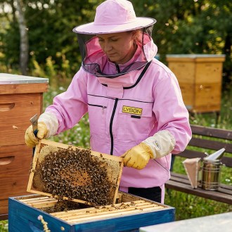 Camiciotto apistica con cappello - viola - Lysoň, taglia: S-XXL