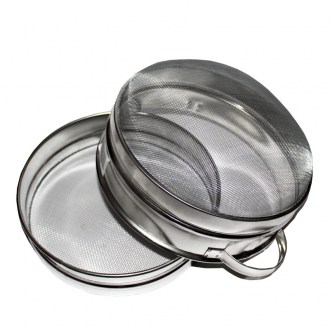 Filtro (setaccio) doppio strato stagnato 23 cm con manici