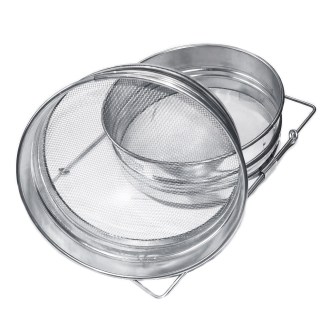 Filtro (setaccio) doppio rivestito in stagno 21 cm con manici